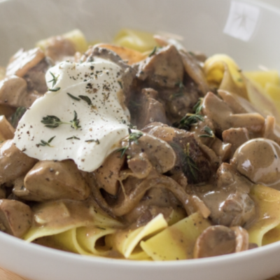 Sous Vide Krátká žebra Hovězí Stroganoff